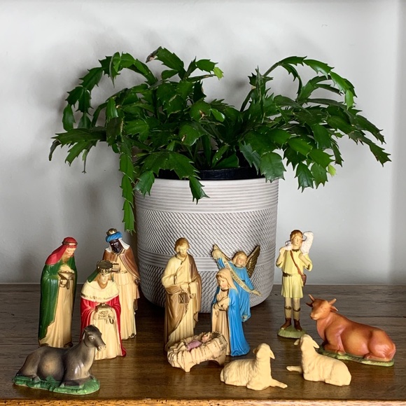 Mid Century Modern Nativity Set Of 12 Art Plastics 1960s - Picture 1 of 8